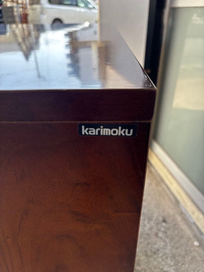 カリモク karimoku コーナーキャビネット ガラス扉 飾り棚 コロニアル