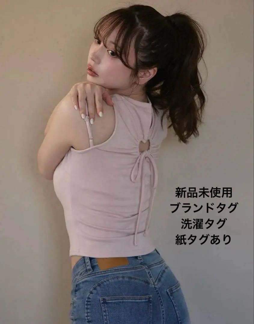 ANDMARY Heart point tops pink アンドマリー