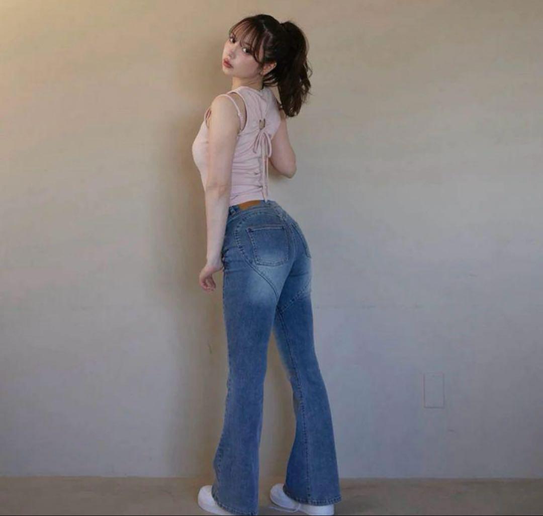 ANDMARY Heart point tops pink アンドマリー