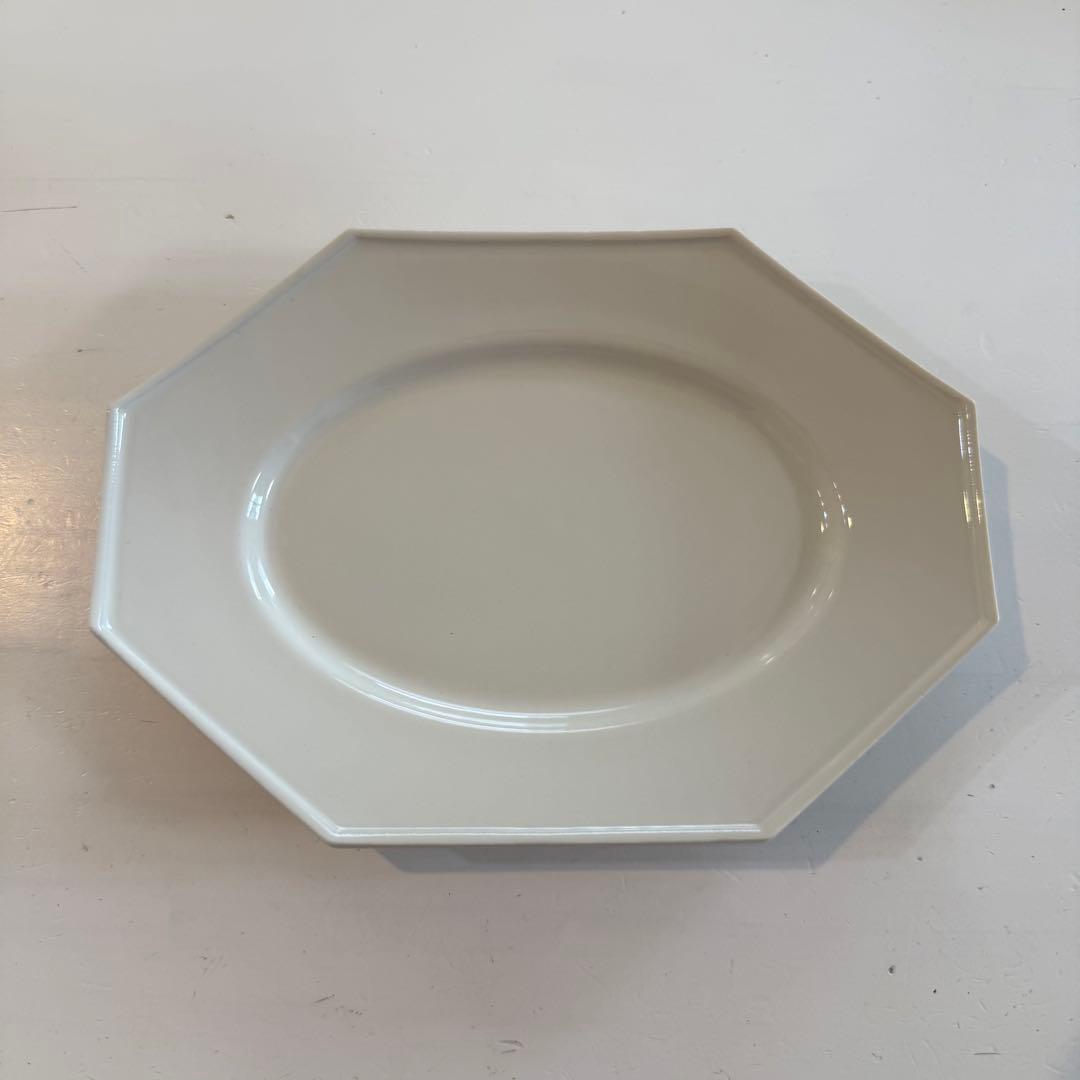 石川隆児　Oval Octogonal Plate M White 新品