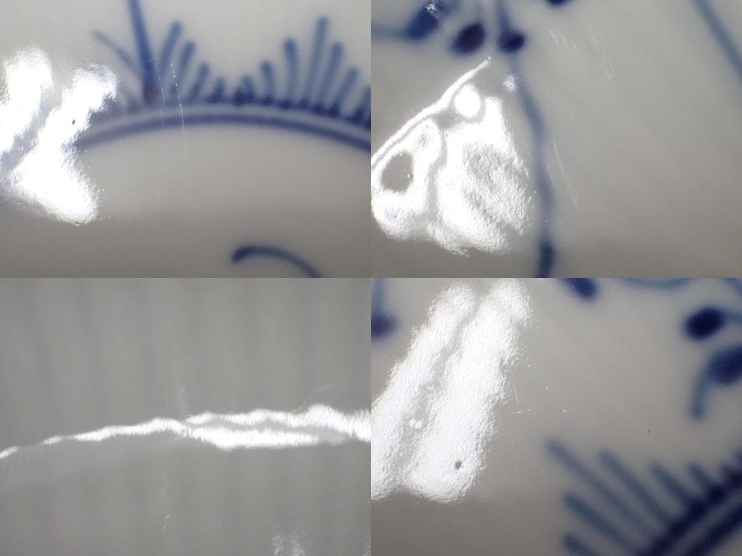 198/ロイヤルコペンハーゲン ブルーフルーテッド ハーフレース プレート 3枚