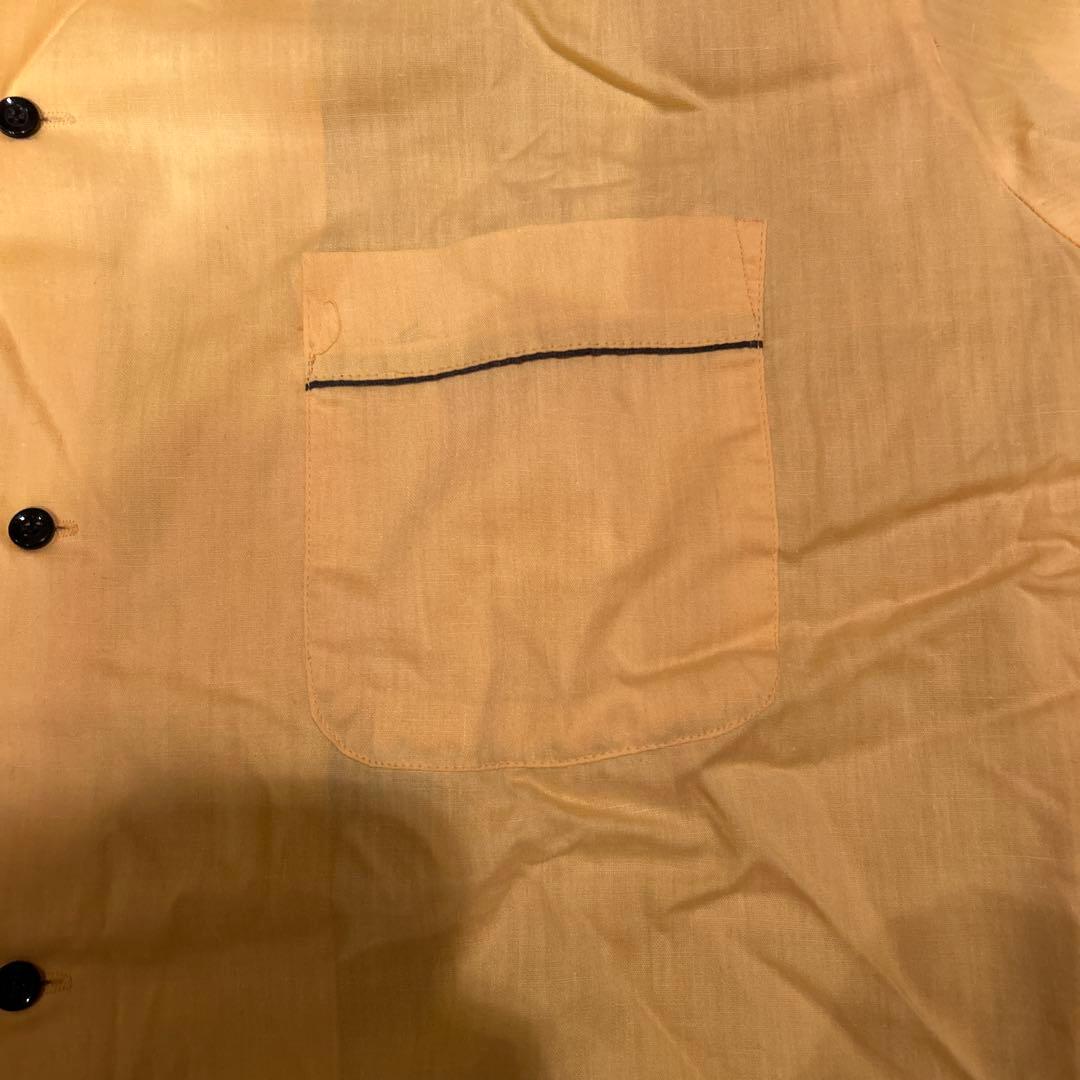 70s Hilton ボーリング シャツ イエロー 古着 アメカジ USA製