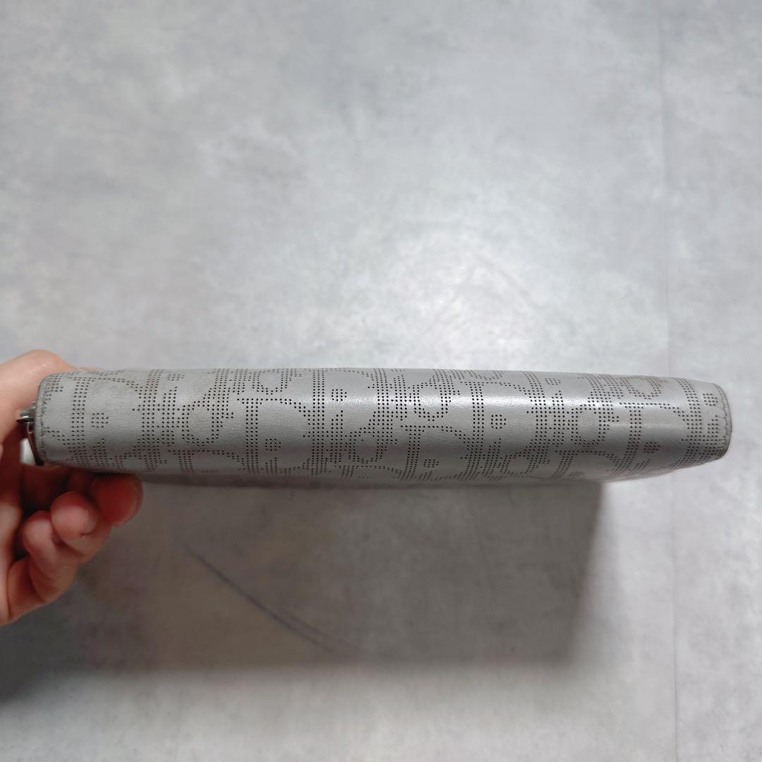 Dior ディオール ラウンドジップ 長財布 グレー トロッター ウォレット