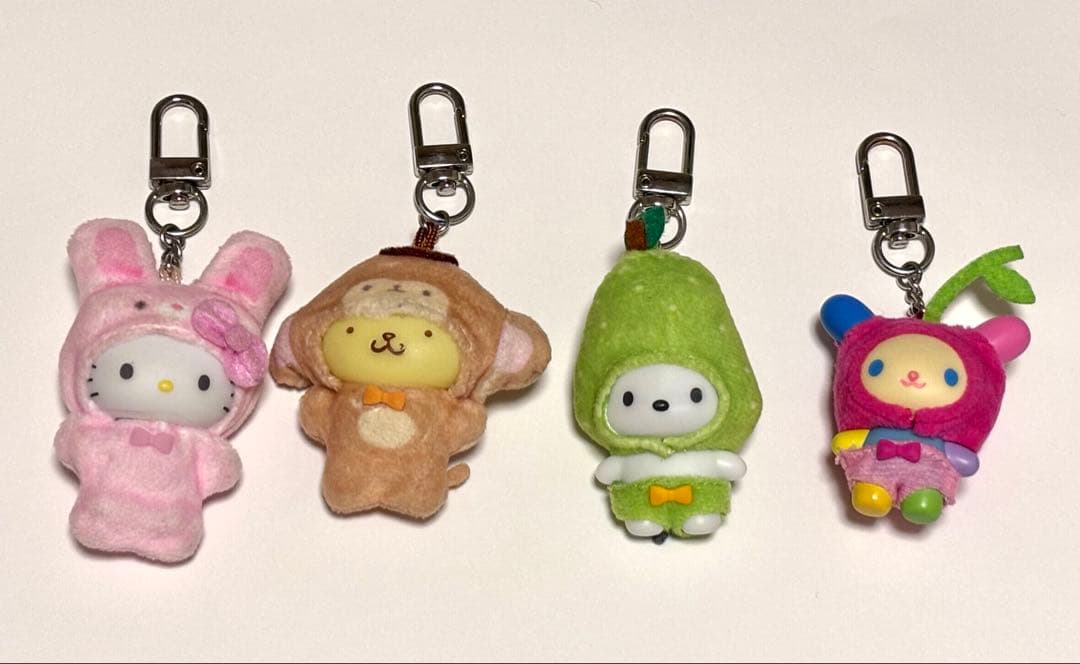 ちびっとも どうぶつ くだもの 4種 キティ プリン ポチャッコ ウサハナ