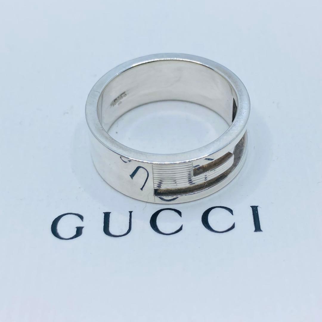 極美品✨ GUCCI グッチ リング ブランデッドg AG925 #17