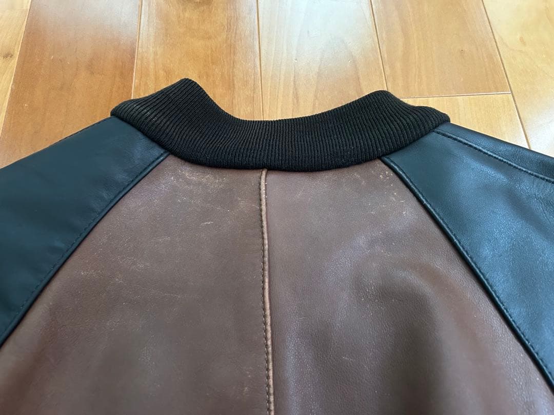 vanson TJ 42 ブラウン×ブラック レザージャケット チームジャケット