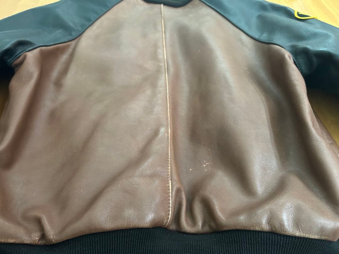 vanson TJ 42 ブラウン×ブラック レザージャケット チームジャケット