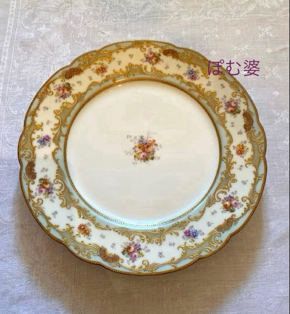 【パリ／アール・ヌーヴォー】金盛金彩 手描皿／オペラ通り「A La Paix」