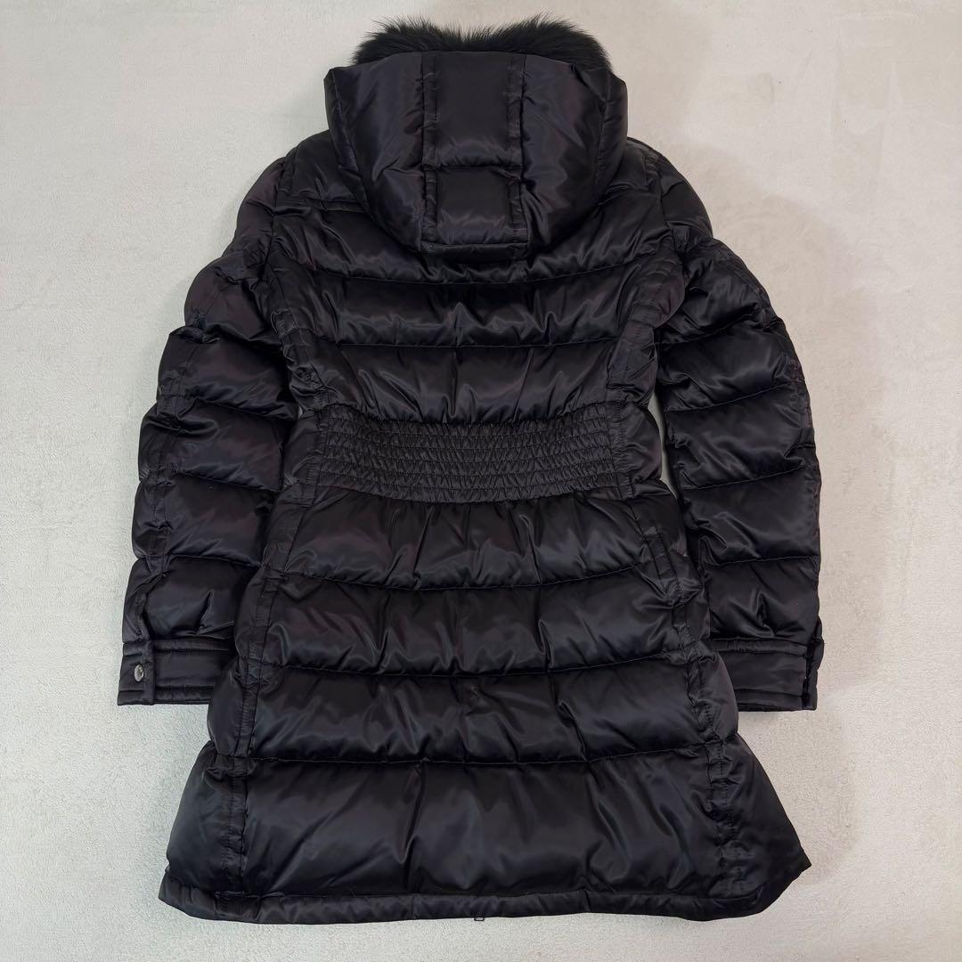 20AW ☆極美☆ PRADA 三角ロゴ　シープスキン　ダウンコート　黒　40号