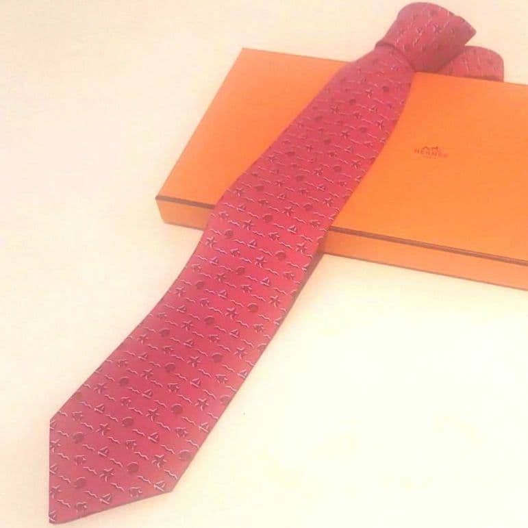 【美品】【未使用】HERMES　エルメス　ネクタイ