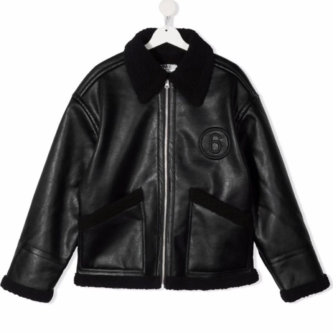 MM6 エコレザー&フェイクファー　ジャケット