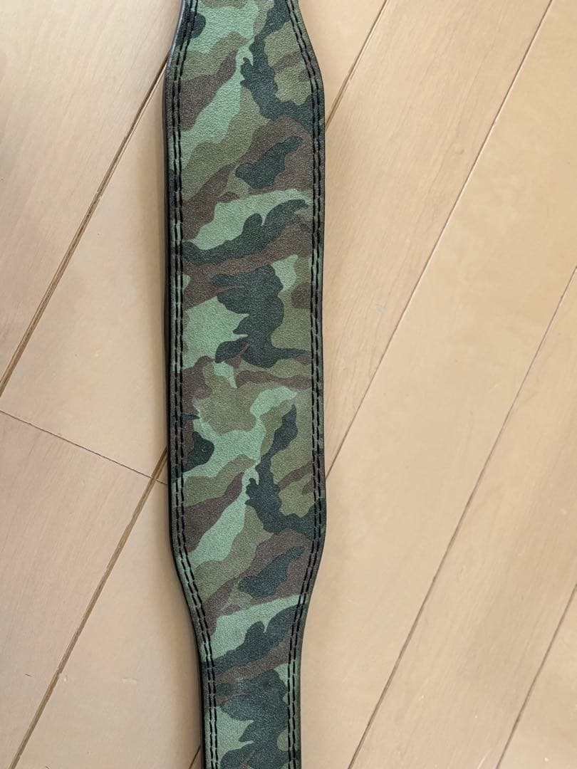 JURASSIC GEAR オリジナルレザーベルト グリーン迷彩 Mサイズ