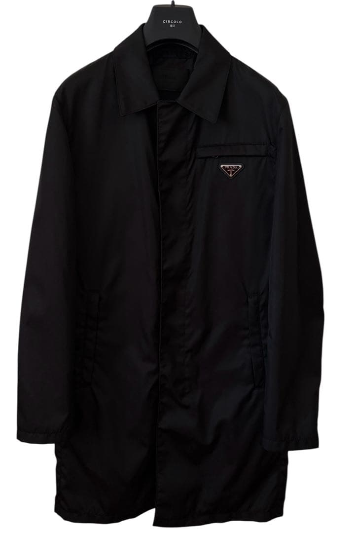 PRADA（プラダ）Re-Nylon ロングコートサイズ44／トライアングルロゴ