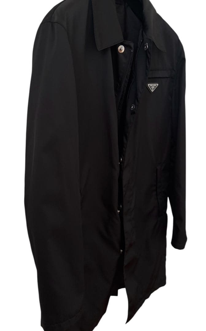 PRADA（プラダ）Re-Nylon ロングコートサイズ44／トライアングルロゴ