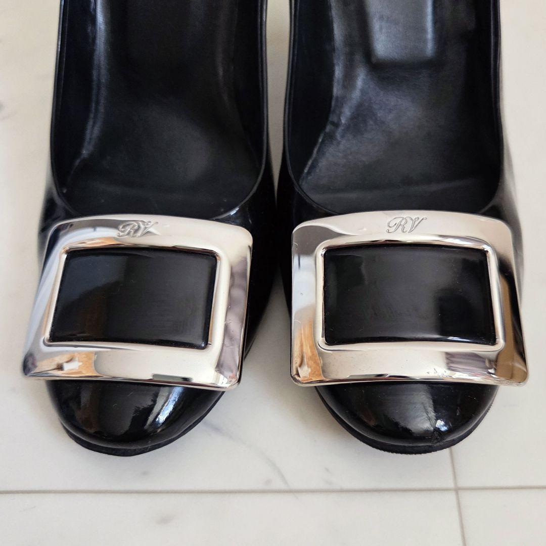 Roger Vivier　ロジェ ヴィヴィエパンプス 37 黒 パテントレザー