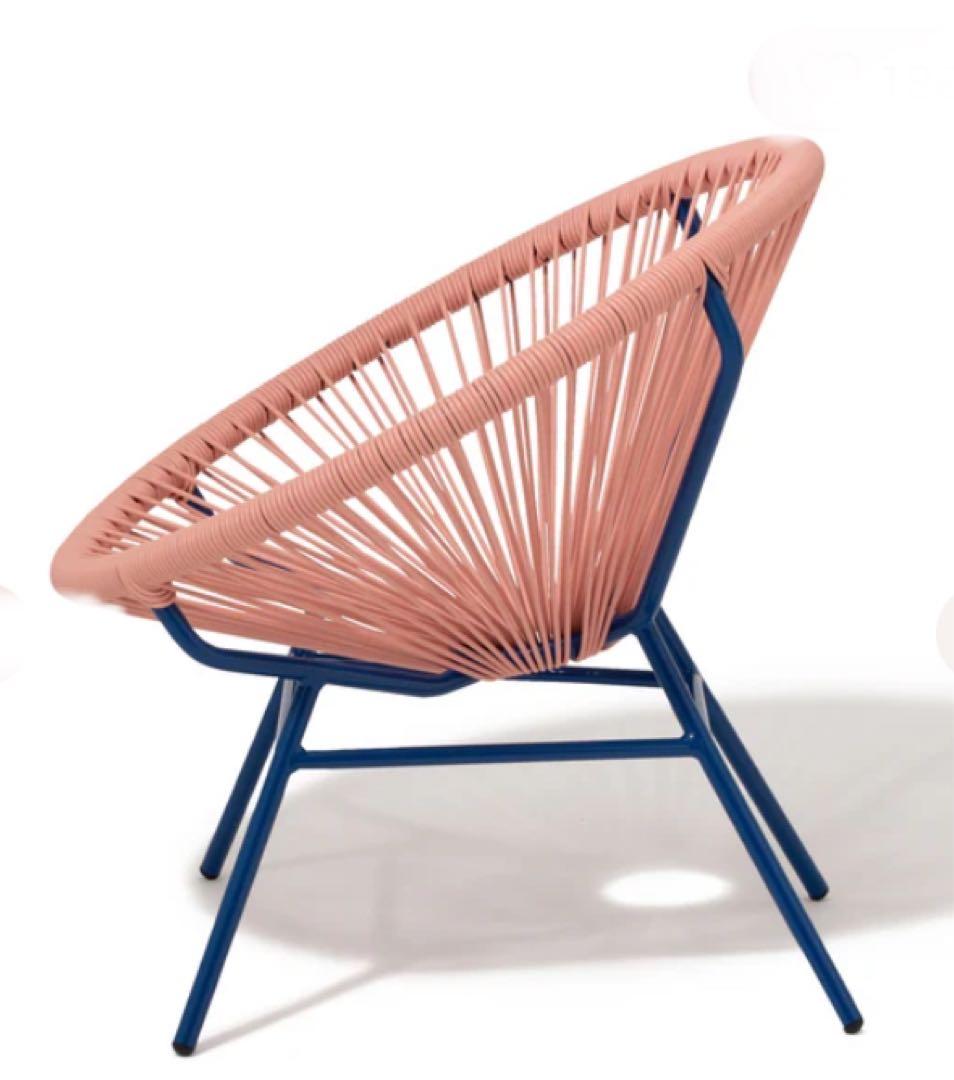 Francfrancロータスパーソナルチェア　ピンク×ブルー