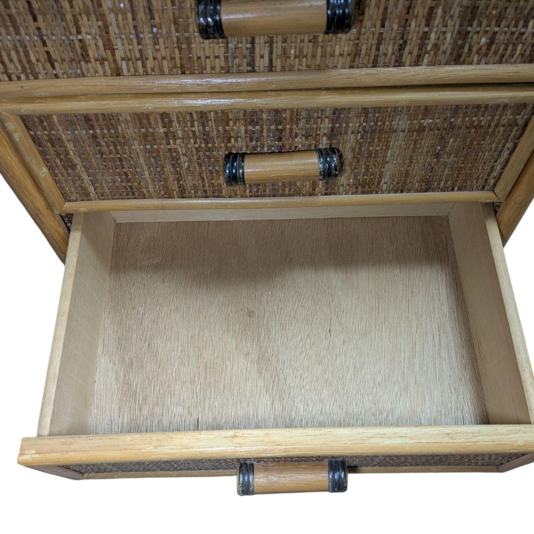 籐 ラタン 5段チェスト ヴィンテージ風