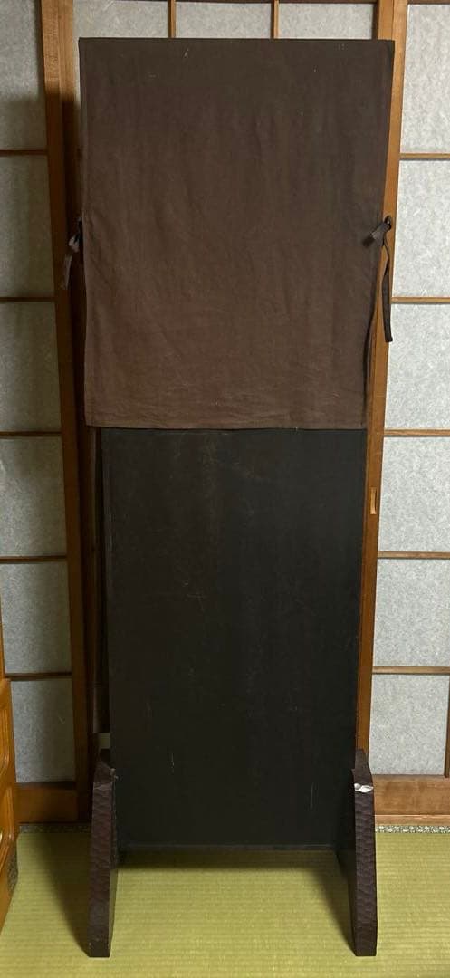 姿見　鎌倉彫デザイン　和風　豪華紋付ゆたんカバー付き