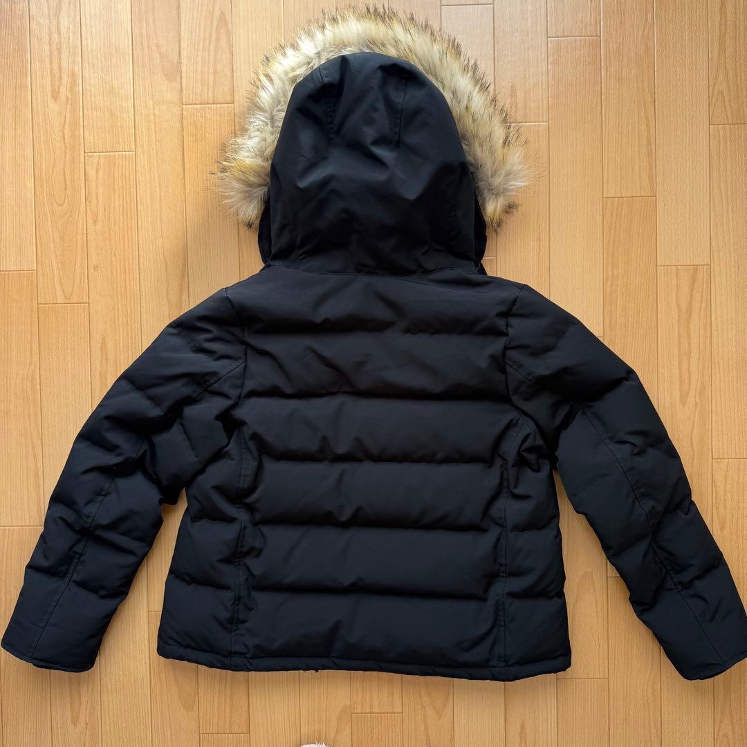 DANTON ファー付きブラックダウンジャケット