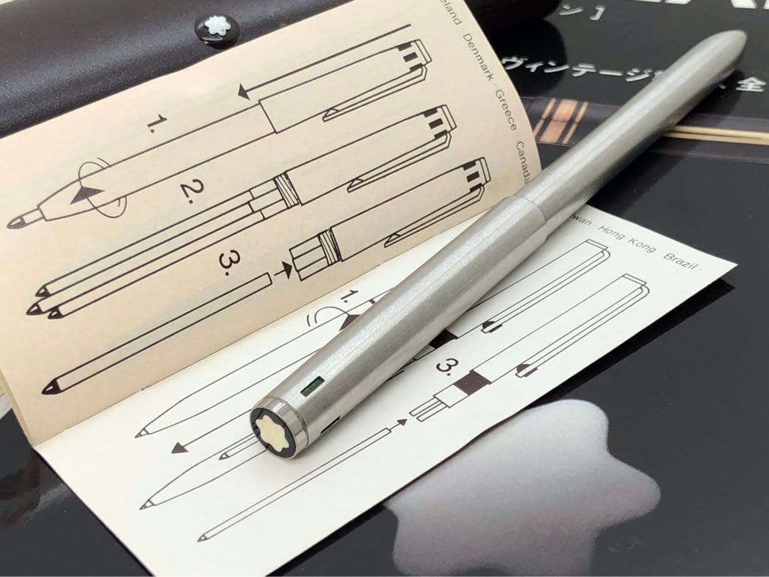 モンブラン⭐️レアなバフ研磨のカスタム逸品⭐️4カラーマルチボールペンNo2722⭐️