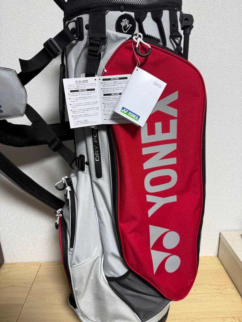 YONEX キャディバッグ レッド/シルバー