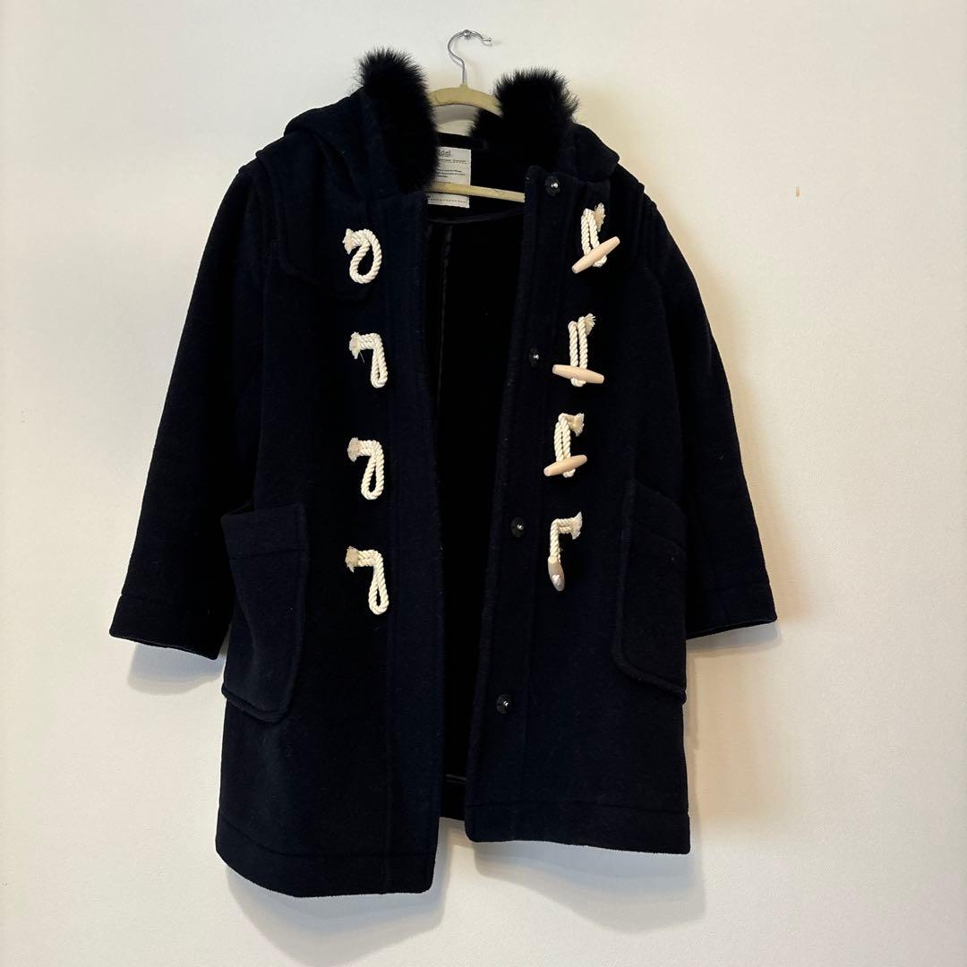 【7日まで】スナイデルネイビー ダッフルコート ファー付き