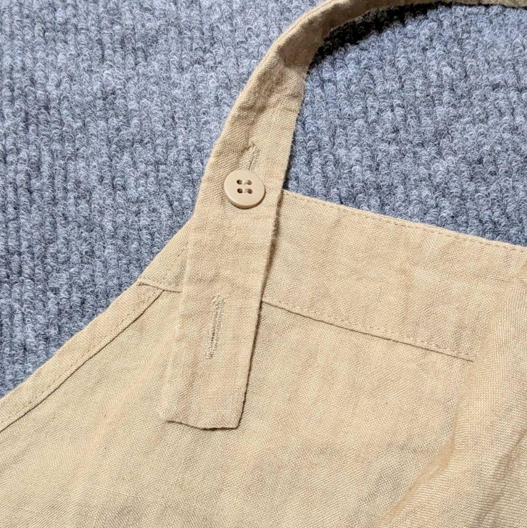 かぐれ オールインワン サロペット リネン ベージュ フリーサイズ