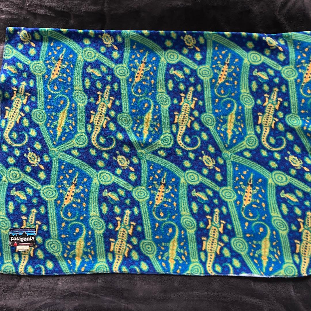 90S ヴィンテージ パタゴニア ワニ柄 クロコダイル フリースブランケット