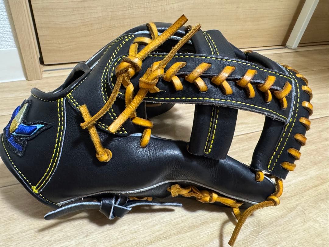 【キップレザー】ロータスブルー　一般軟式内野手用グローブ