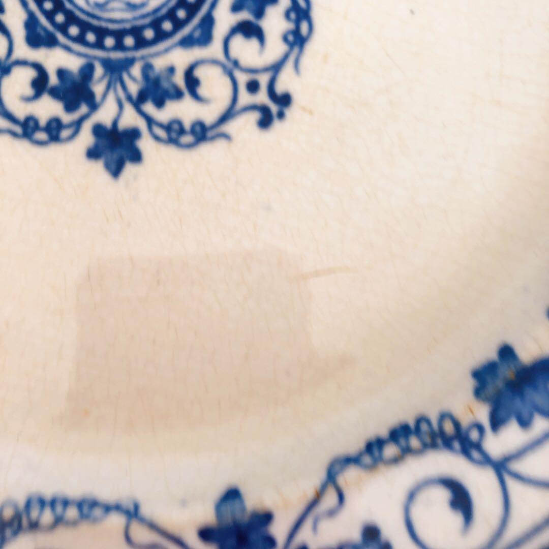 ヴィエイヤールボルドー　ルイ15 青　ディナープレート フランスアンティーク食器