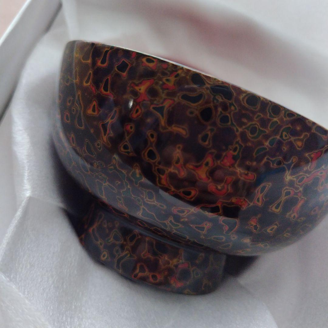 【新品未使用】伝統工芸津軽塗 漆器 夫婦汁椀・箸 ペアセット