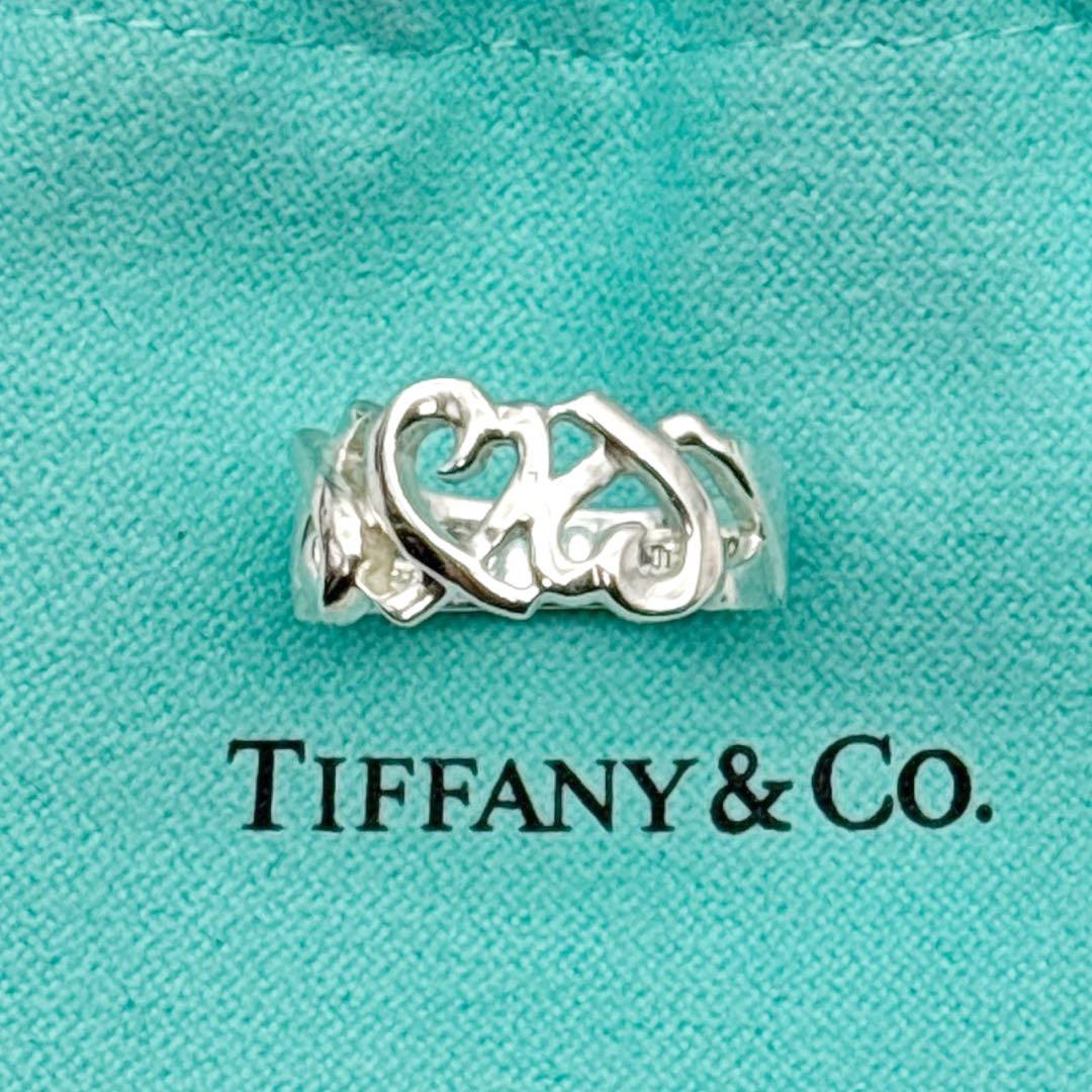 美品◎ ティファニー パロマピカソ トリプルラビングハート リング 指輪 約9号