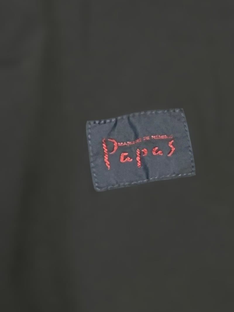 Papas ダウンコート　ステンカラーコート　ネイビー　トレンチコート