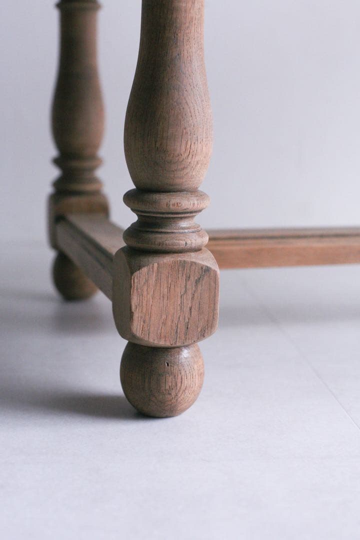 フランス　ローテーブル　サイドテーブル　ブロカント　オーク材　無垢材　古家具