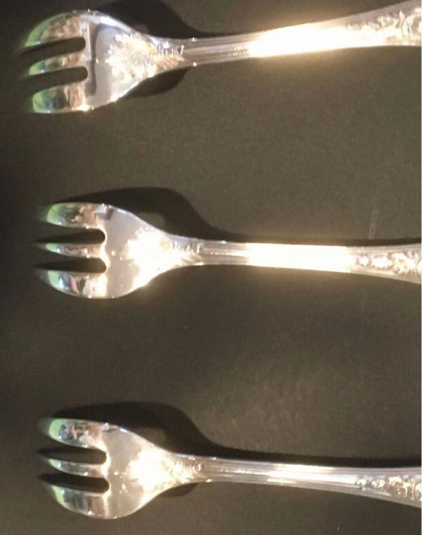 3本クリストフル⭐️マルリーケーキフォーク