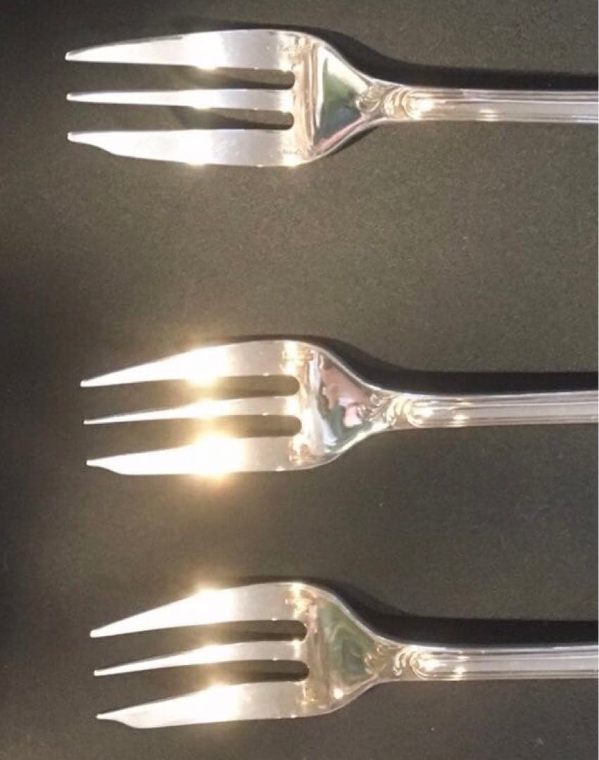 3本クリストフル⭐️マルリーケーキフォーク