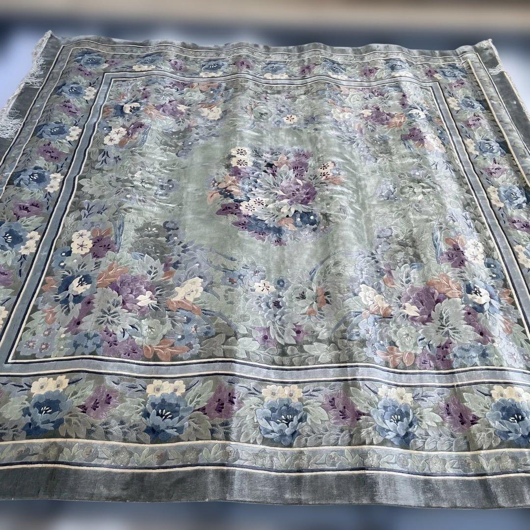 【未使用】中国　緞通　シルク　120段