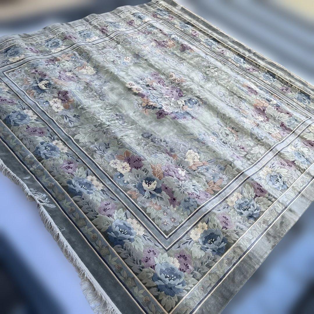 【未使用】中国　緞通　シルク　120段