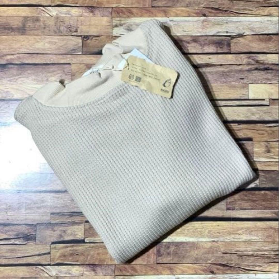 新品下げ札付き！NARU AWダブルワッフルPO アイボリー