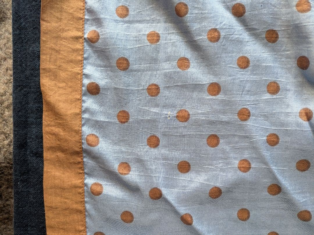 BUNON タッセルスカーフ Dull Blue