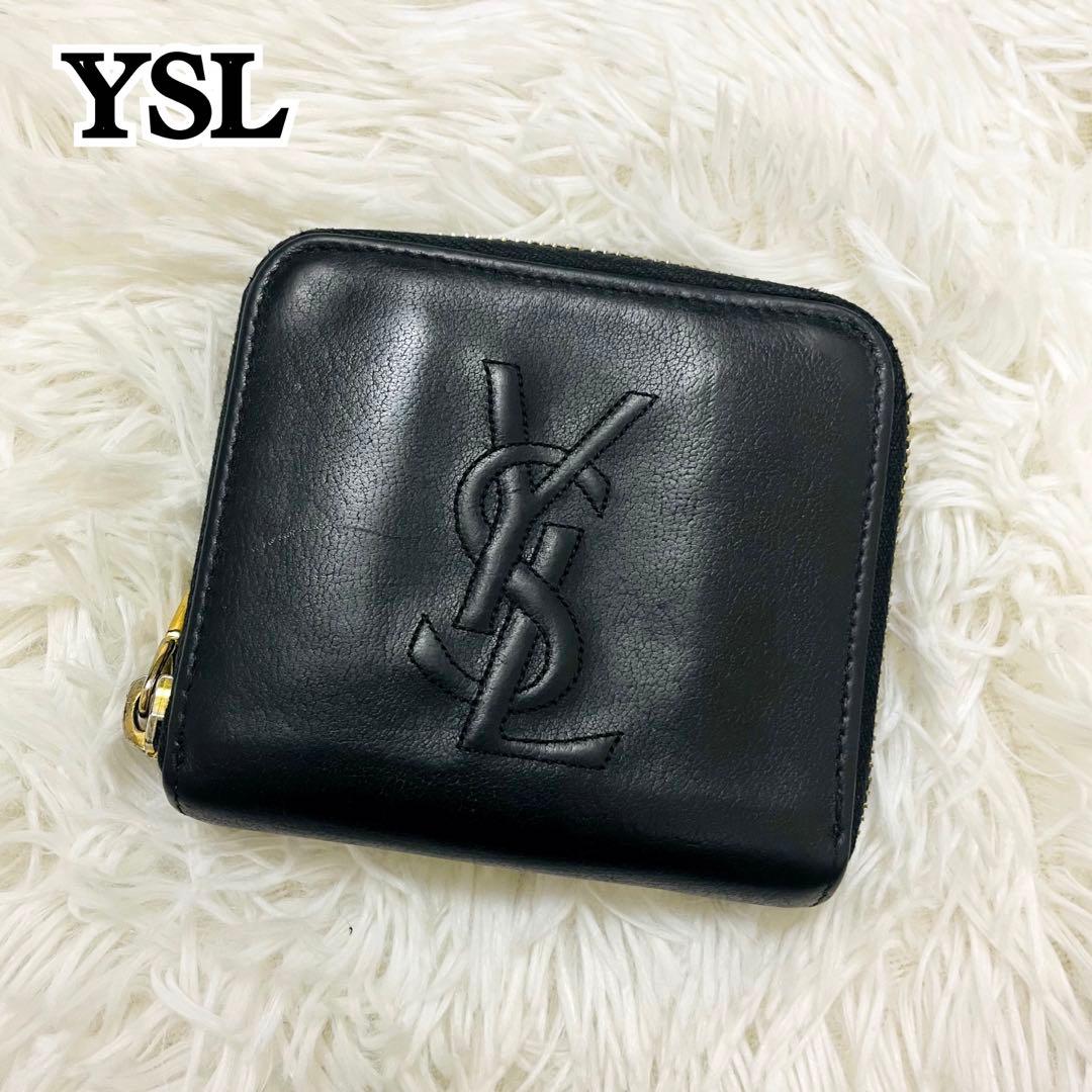 【あーさん】極美✨サンローラン 二つ折り財布 カサンドラ ラウンドジップ
