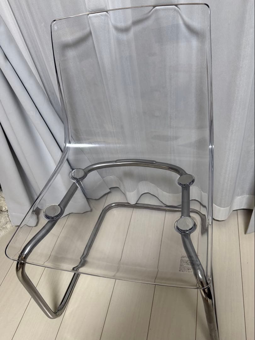 IKEA TOBIAS トービアスチェア 透明/クロムメッキ ４脚セット