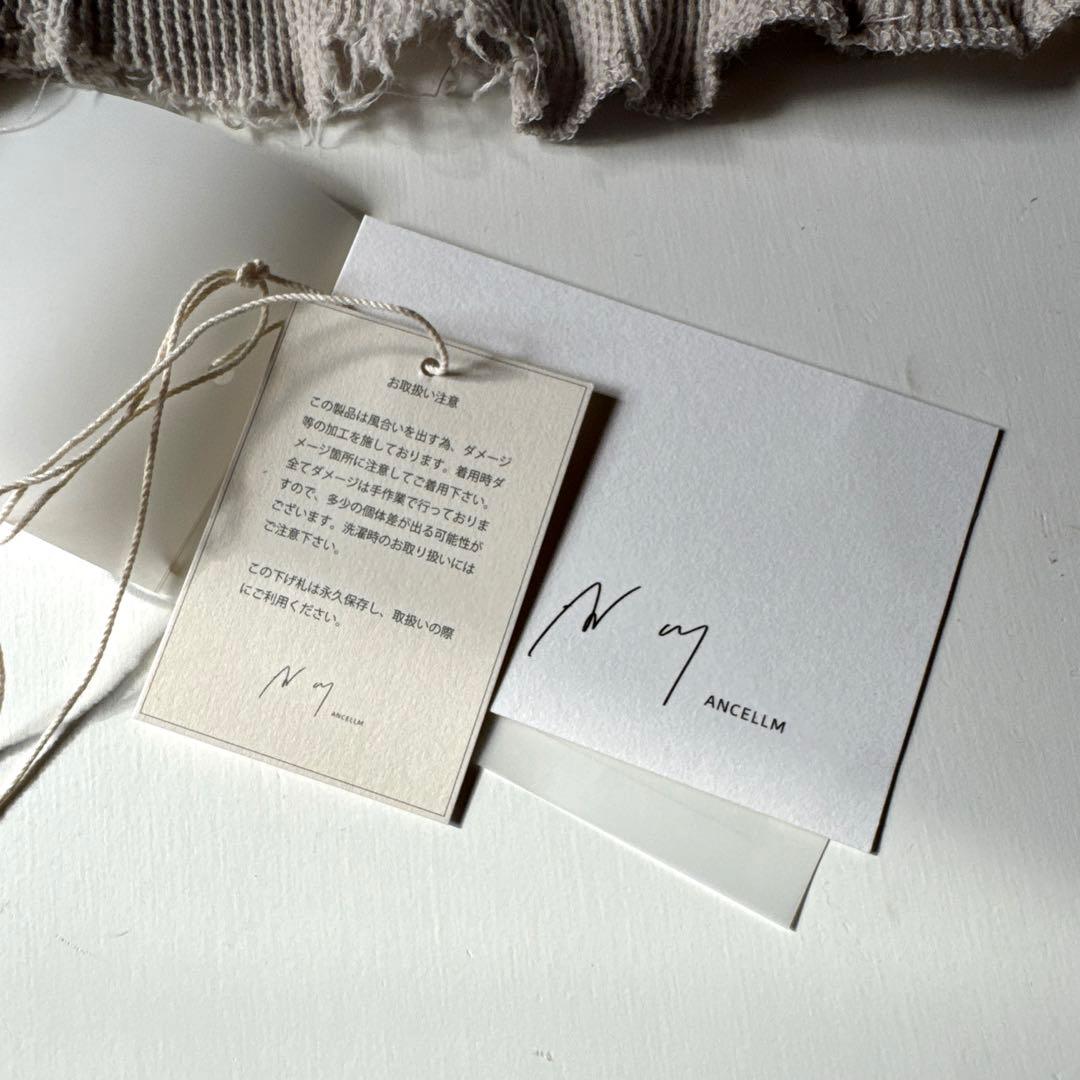 トップス ANCELLM DAMAGE WAFFLE L/S T-SHIRT size2