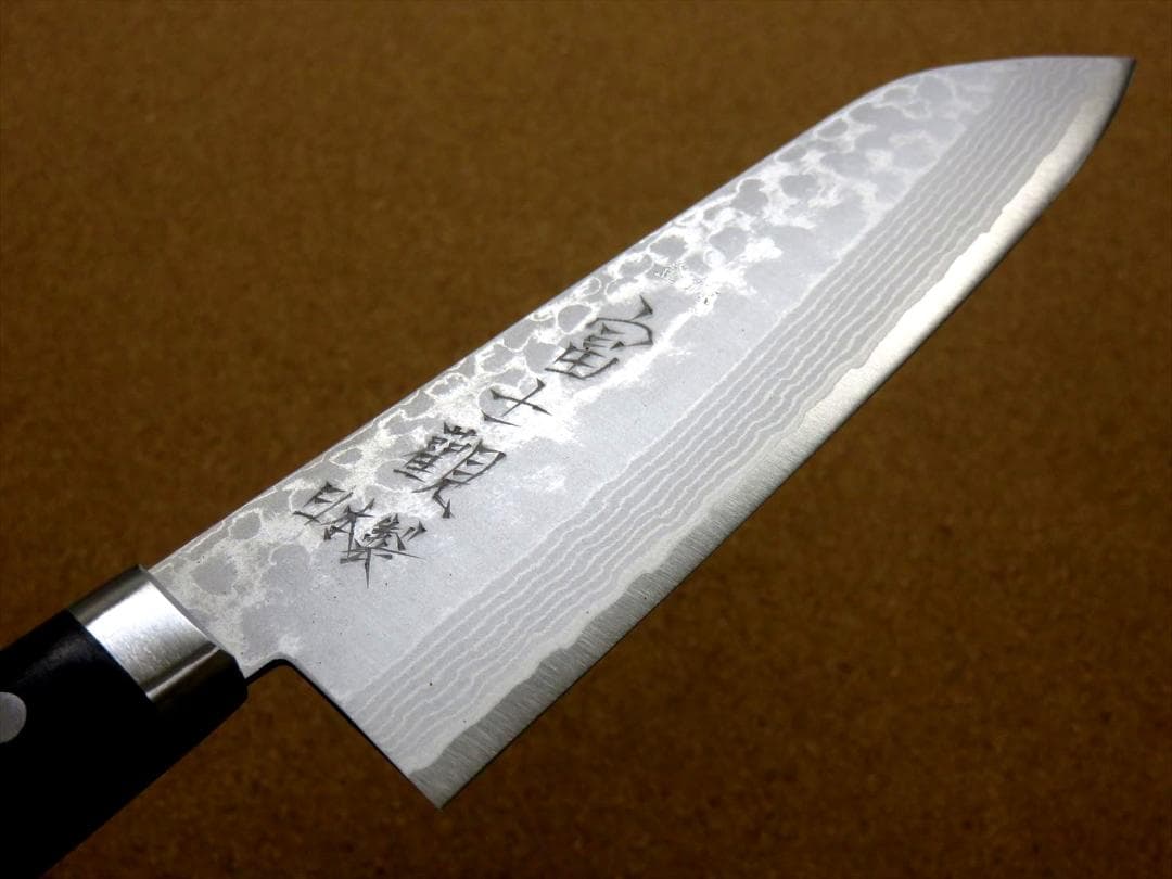 関の刃物 三徳包丁 170mm 鍛錬 VG10 ダマスカス鋼 17層 万能包丁