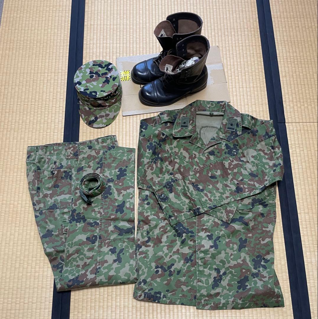【USED】陸上自衛隊 戦闘服3A相当 半長靴1型 迷彩帽付き PX品