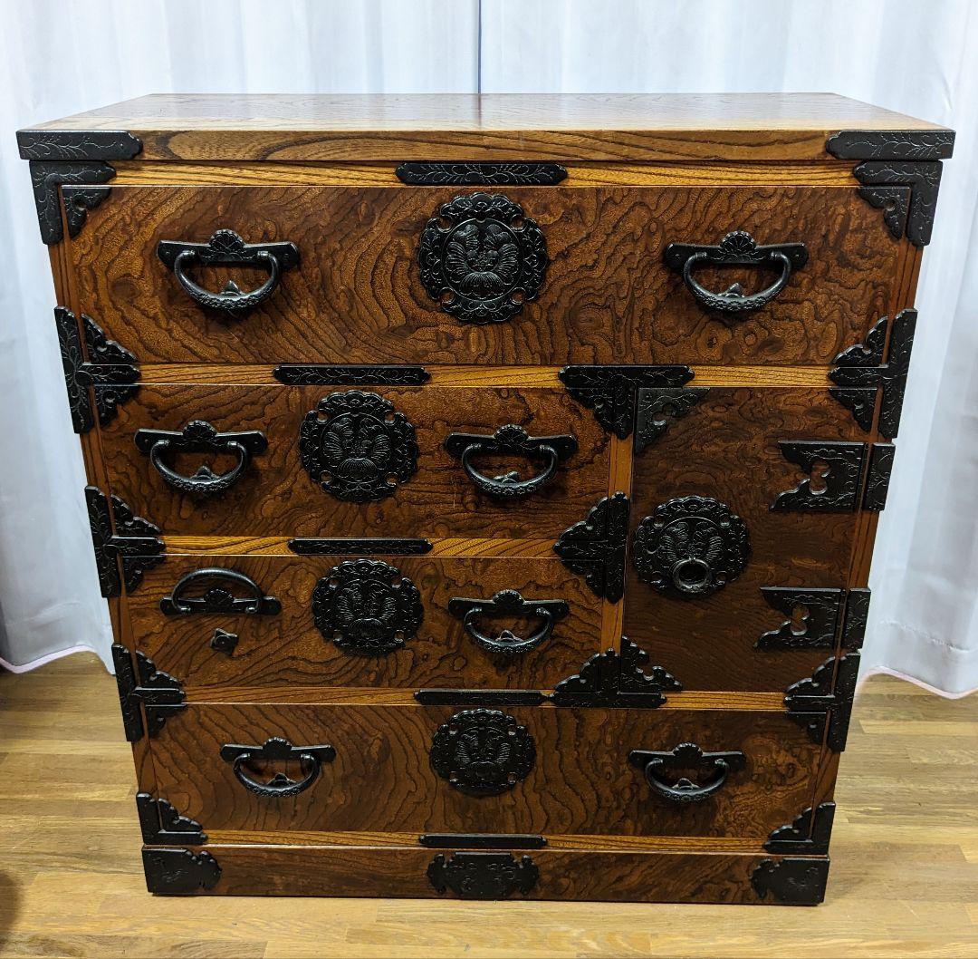 岩谷堂風箪笥 車箪笥 伝統工芸 民芸家具 時代箪笥 高級 和家具 和箪笥