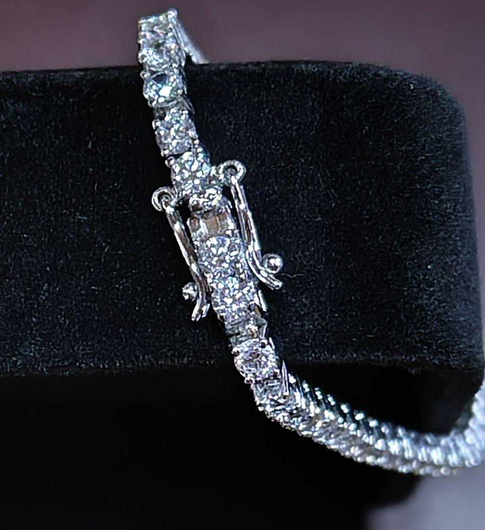 シルバー テニスブレスレット5ct ニューヨークからの贈り物