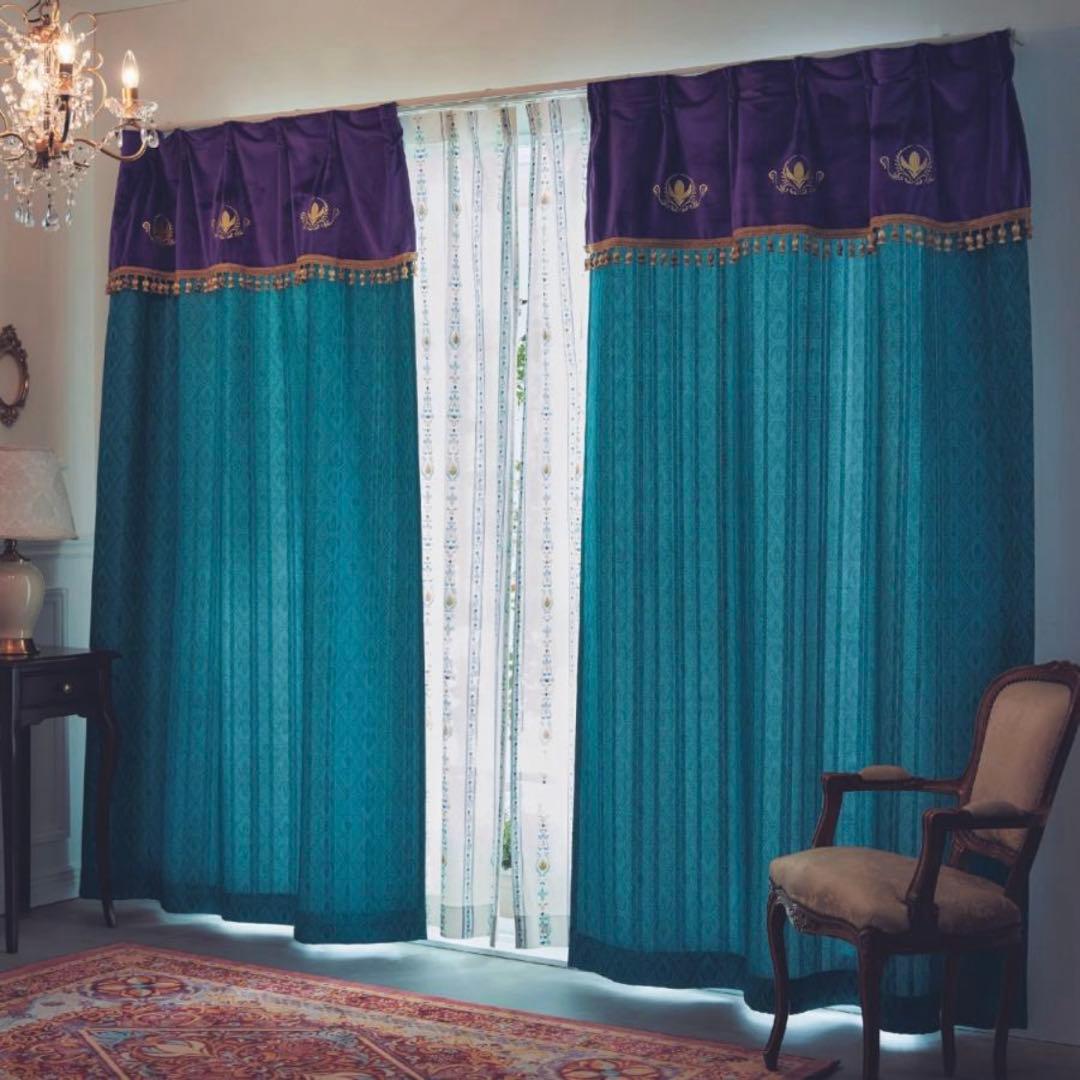 ベルメゾン Disney アナと雪の女王 カーテン 遮光 遮像