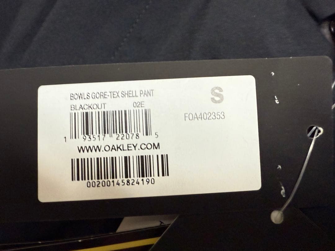 【新品未使用】OAKLEY BOWLS GORE-TEX SHELLPANT