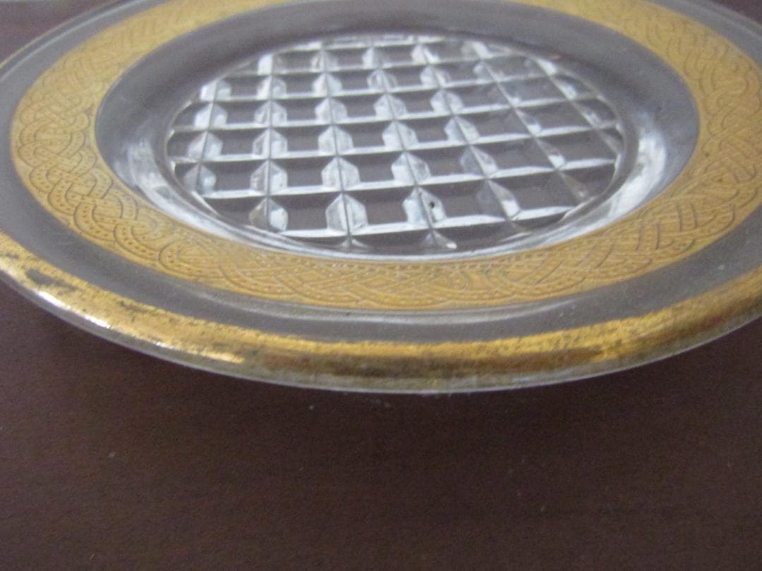 ガラス皿 金色装飾 　24枚